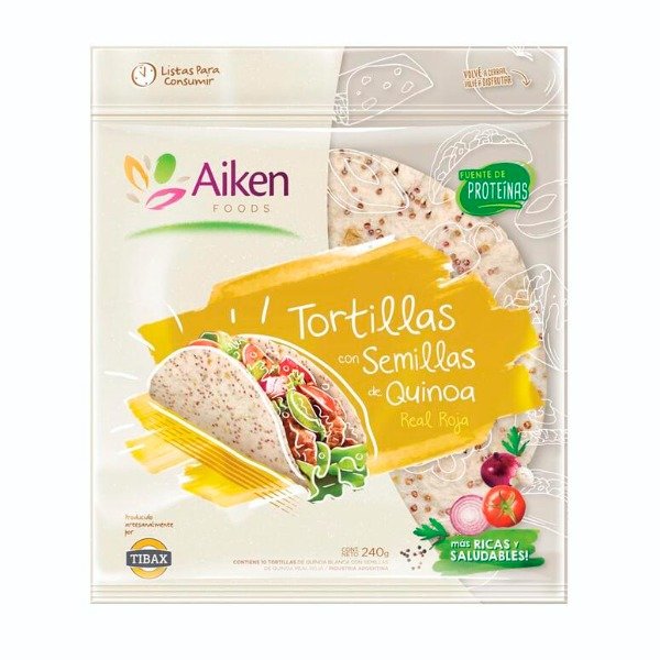 Producto - Tortillas de Quinoa Real Roja x 240g AIKEN