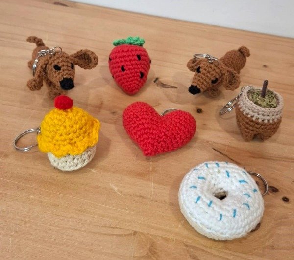 Producto - Llaveros tejidos a crochet diferentes formas