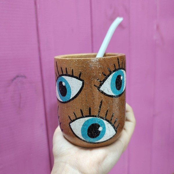 Producto - MATE GLITTER OJITOS