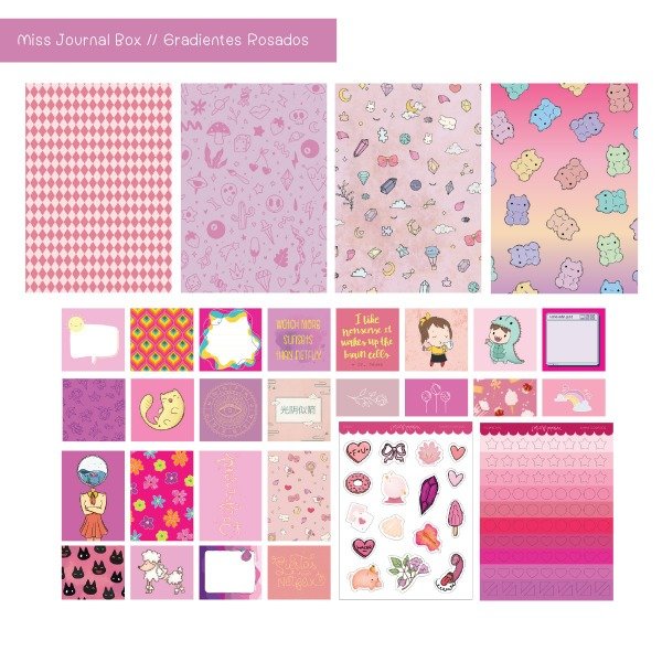 Producto - PREVENTA Miss Journal Box MIX especial - Gradientes Rosados