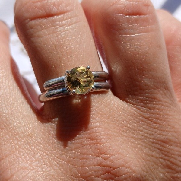 Producto - Anillo Plata 925 Citrino Ajustable - 6