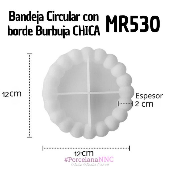 Producto - Bandeja Circular con borde Burbuja CHICA MR530