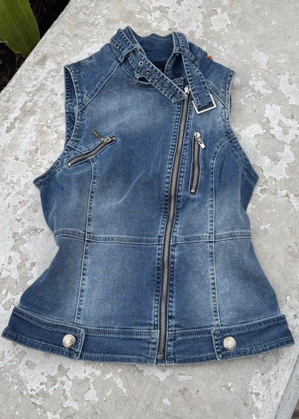 Producto - Chaleco jean ROSH guns tS/M elastico
