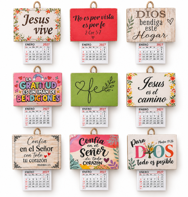 Producto - PROMO Cuadro mini cubito 8x10 cm + mini calendario/almanaque 2027
