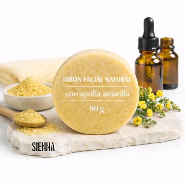 Producto - Jabón Facial Natural con Arcilla Amarilla 80g