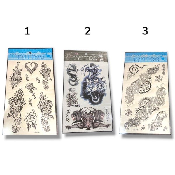 Producto - Tatuajes Temporales 3 Planchas