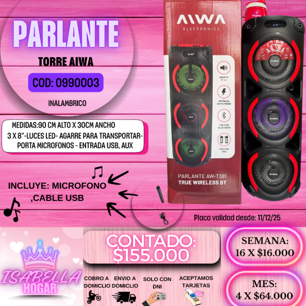 Producto - PARLANTE TORRE AIWA