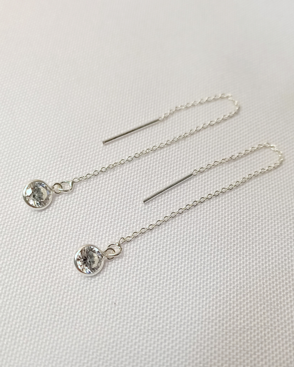 Producto - Aro Aguja cadena y cubics Plata925