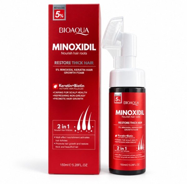 Producto - ESPUMA CAPILAR  BIOAQUA MINOXIDIL QUERATINA Y BIOTINA 150 ML