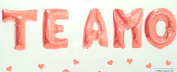 Producto - Globos frase TE AMO 40 cm