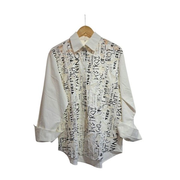 Producto - Camisa Poplin con letras y encaje. - 2