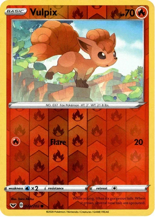 Producto - Vulpix - 22/202 - Sword and Shield - Reverse Holo