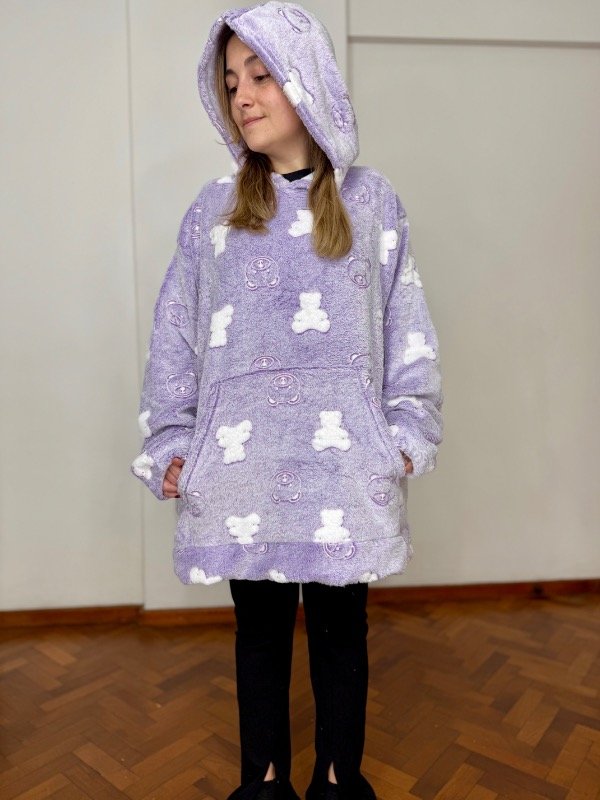 Producto - Maxi buzo polar luminoso ositos lila