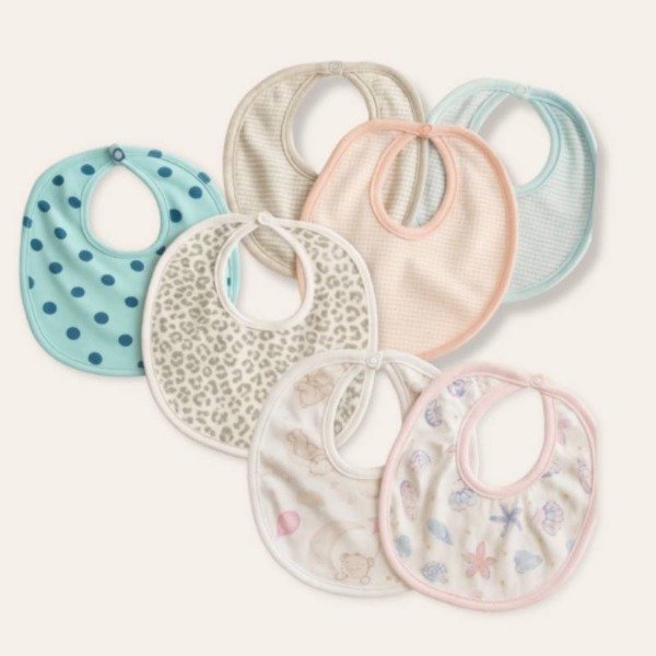 Producto - 7022 - Babero de algodón con doble broche metálico