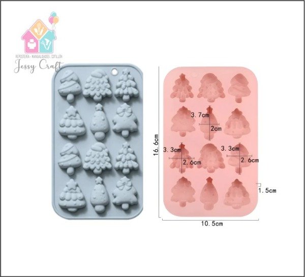 Producto - Molde de silicona - Arbolitos x 12