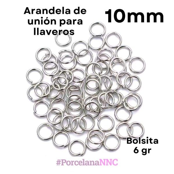 Producto - Argolla arandela de unión 10mm níquel 6gr