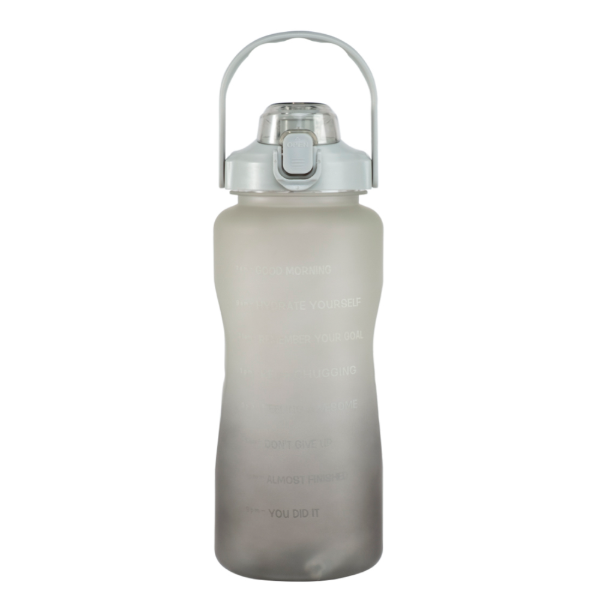 Producto - Botella Motivacional -2 lts -pico c/sorbete -plastica -c/manija -degrade -black