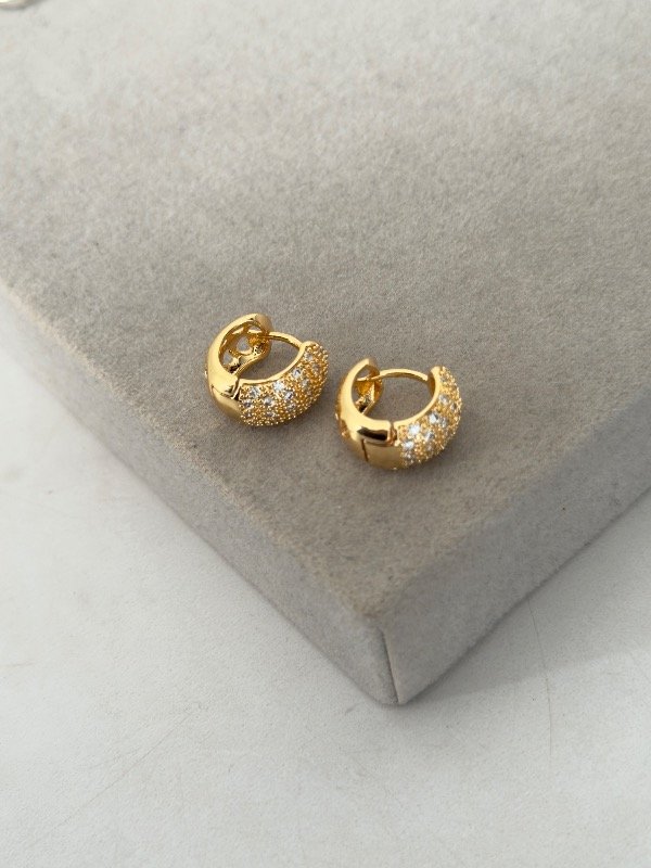 Producto - Argollas doradas hoops cubic - 3