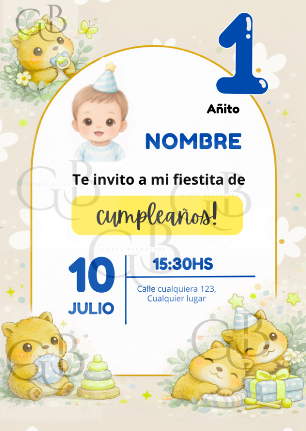 Producto - TARJETA CUMPLEAÑOS NIÑOS/NIÑAS PEQUEÑO/AS