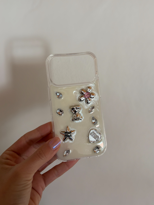 Producto - Funda Charms Plateados