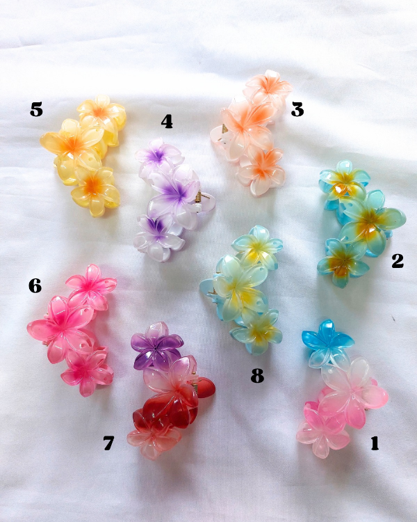 Producto - Broches hawaianos x3 flores