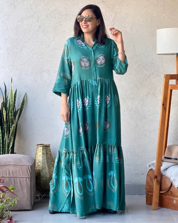 Producto - Camisero Boho Petróleo M a XL