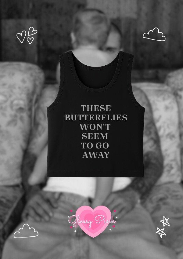 Tank Top Butterfly - VINILO TEXTIL GRIS