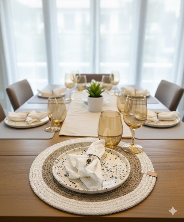 Producto - Individual combinado hilo yute