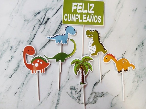 Producto - Topper dino y palmera