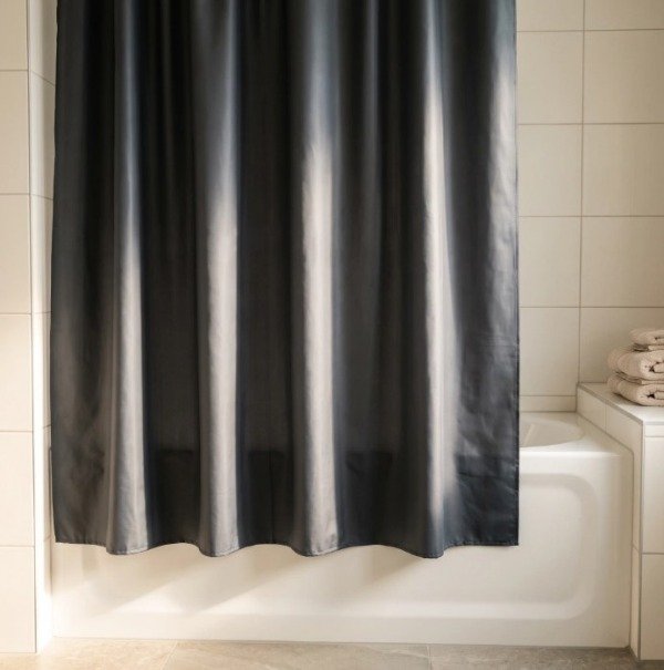 Producto - CORTINA DE BAÑO PEVA CON COBERTOR MARCA MANERBIO