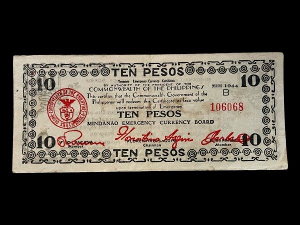 Producto - Filipinas - Mindanao (1944) 10 Pesos - Ocupación Japonesa