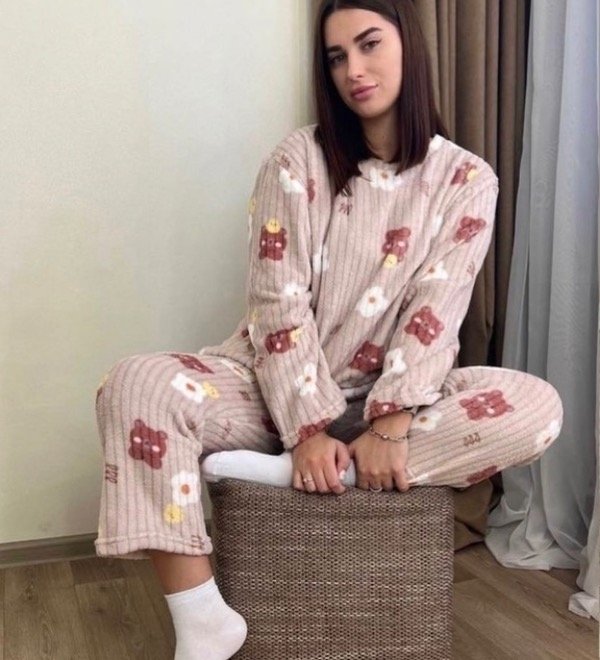 Producto - PIJAMA POLAR HAILEY BEIGE