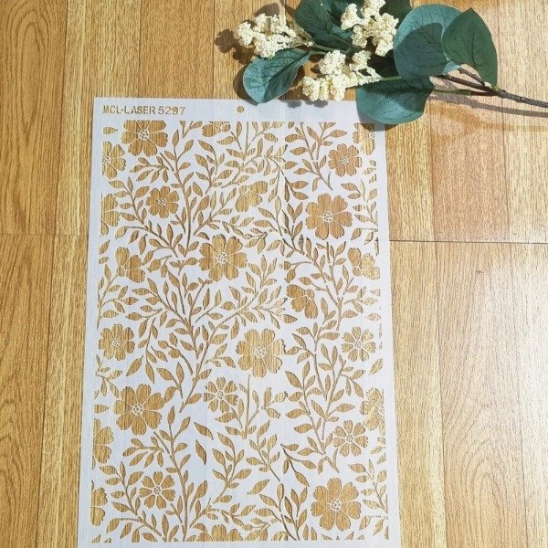 Producto - St 5297 de 20x30 Stencil Fondo Flor