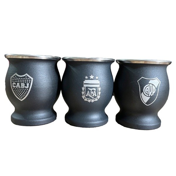 Producto - Art 819 Mate copa acero termico negro mate grabado
