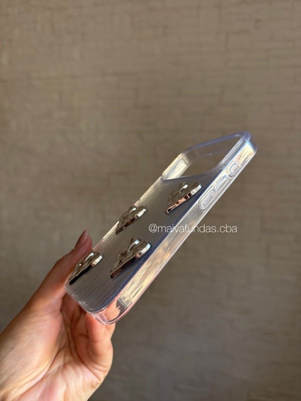 Producto - Case heart plateada iPhone - 2