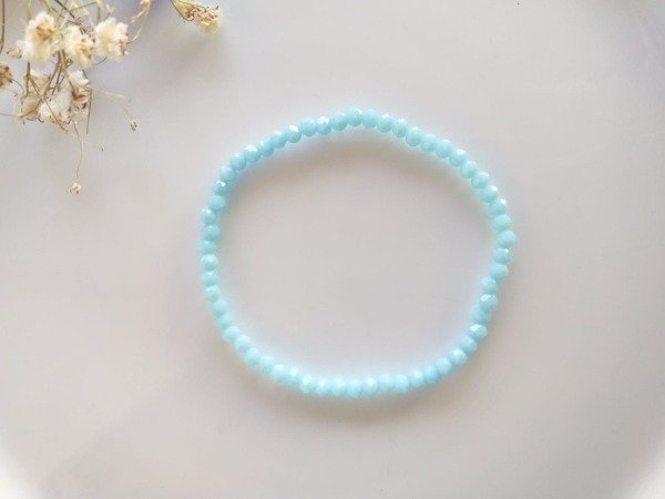 Producto - AQP0158 Pulsera Cristal elastizada celeste aqua