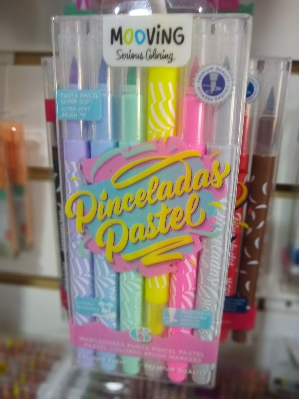Producto - Marcadores Mooving pastel Punta Pincel