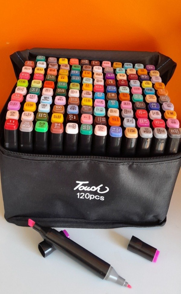 Producto - Marcadores touch doble punta 120 unid.