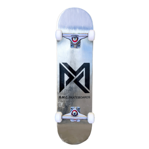 Producto - Skate Profesional Tabla DMC Skateboards Completo - Plateado -ENVÍO GRATIS