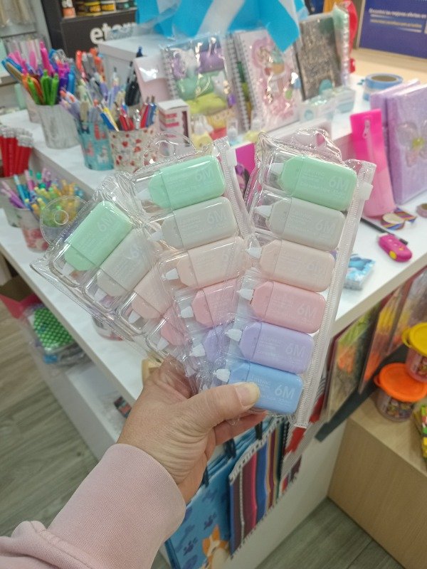 Producto - CORRECTOR EN CINTA 6M X 6 UNIDADES PASTEL