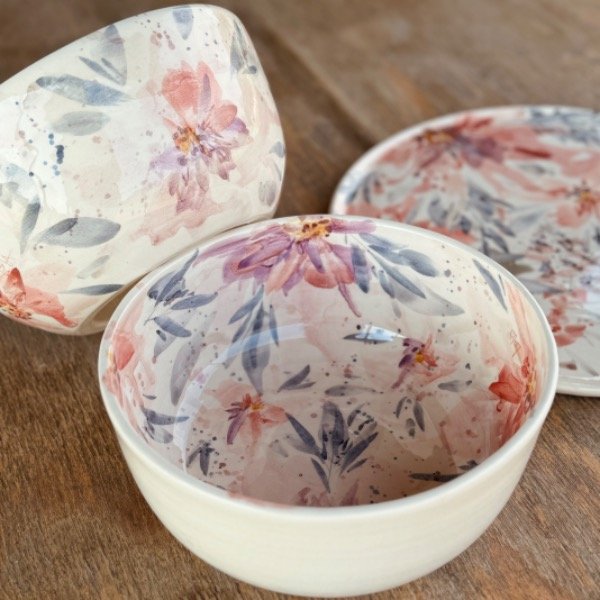 Producto - Ensaladera flores 22cm (unidad)