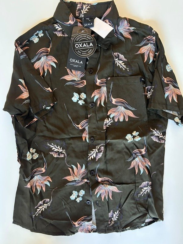 Producto - Camisa negra estampada marca Oxala - 1