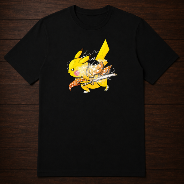 Producto - Remera - Pikachu Zenitsu Agatsuma (Pokemon - Demon Slayer) - 0