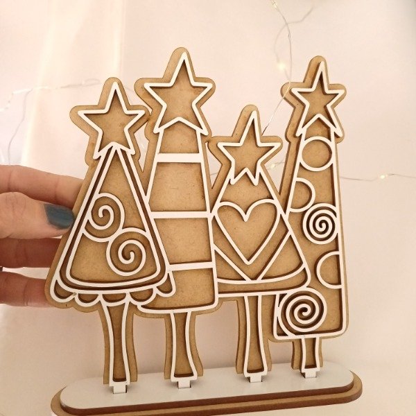 Producto - Arbolitos folk x 4 con base