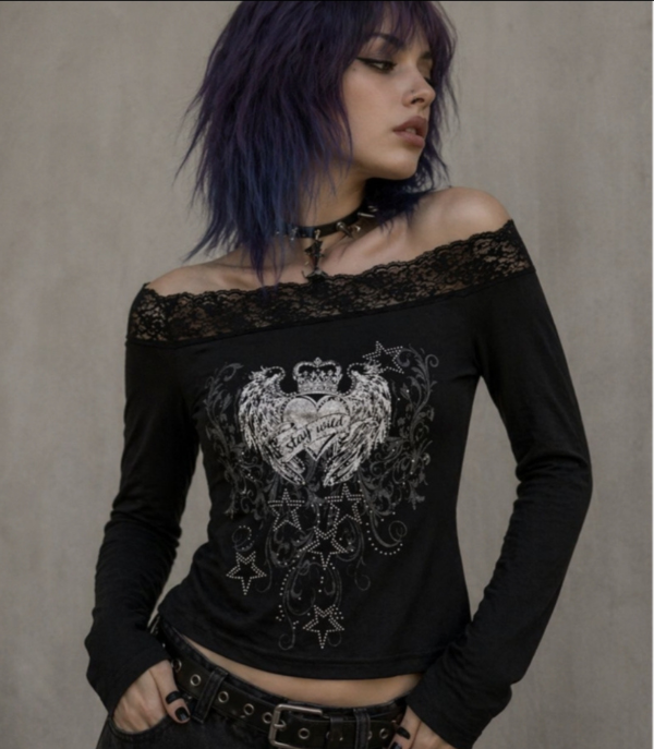Producto - CAMISETA CRUZ / ENCAJE