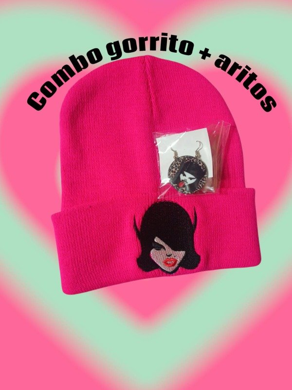 Producto - Combo gorrito de lana mas aritos los piojos 7