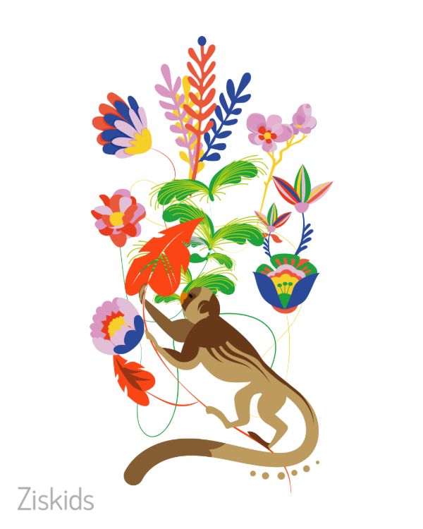 Producto - Mono con flores - 4