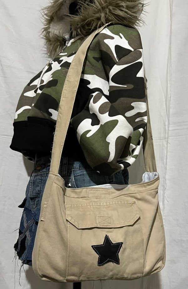 Mini bag cargo beige star — imagen 6