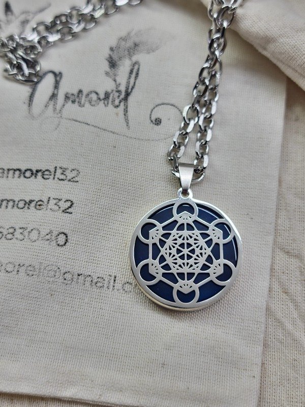 Producto - Collar Metatrón con Ágata Azul