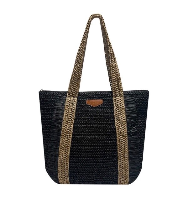 Producto - Cartera Rafia Oreiro Negra